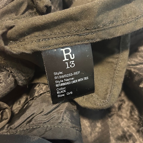 R13 Black Tape Tie Bomber Jacket - Picture 9 of 9